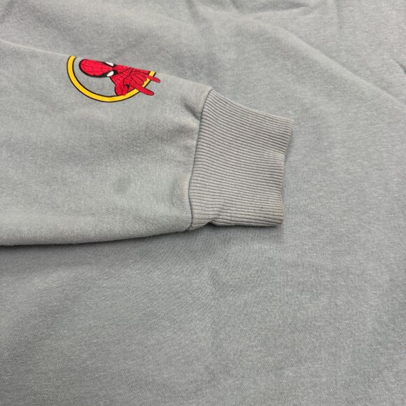 Marvel The Amazing Spider Man Graphic Pullover Sweatshirt Mens XL Teal Crew Neck - Picture 5 of 16